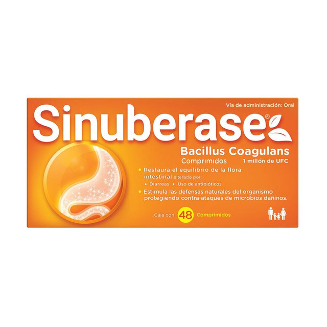 Sinuberase 48 Comprimidos 2b Probiáticos 