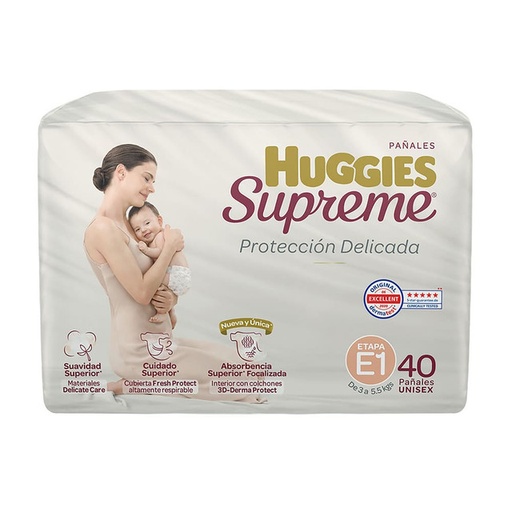 Pañal Huggies Supreme T-1 (30pz)